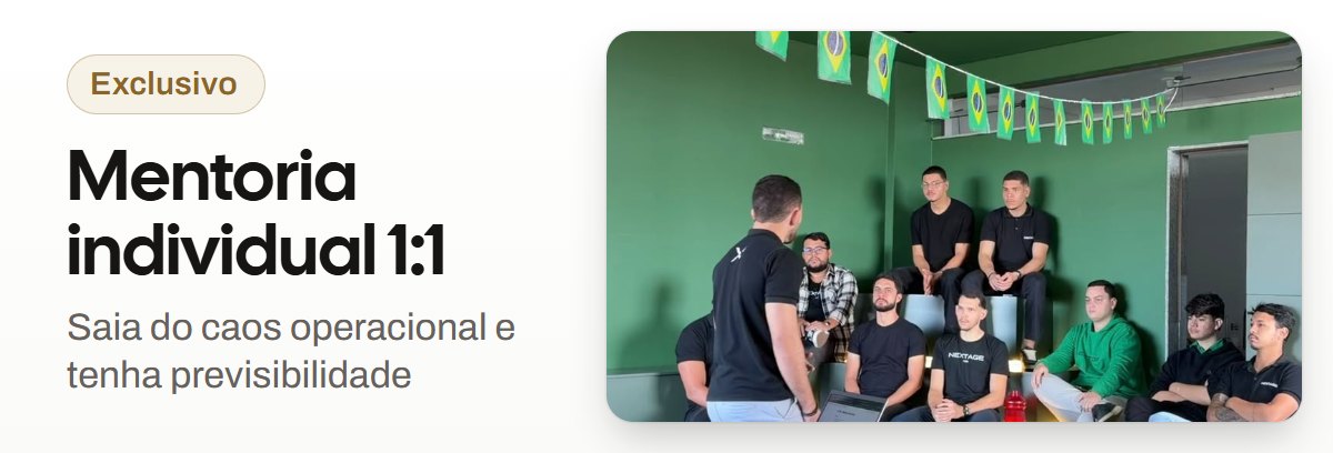 Mentoria individual 1:1 • Saia do caos operacional e tenha previsibilidade